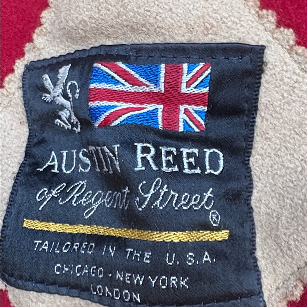 Austin Reed Beige and Red Coat - Picture 3 of 5